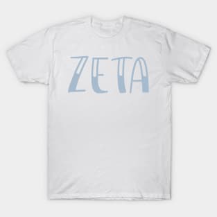 Light Blue Zeta Letter T-Shirt